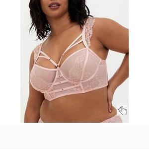 Pink lingerie bra unlined